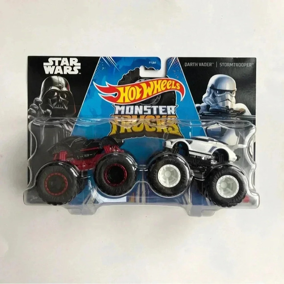 Hot Wheels Monster Trucks - Star Wars Darth Vader & Stormtrooper - BRAND NEW!! - Picture 1 of 4